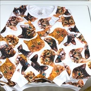 Large sweatshirt with cat faces new